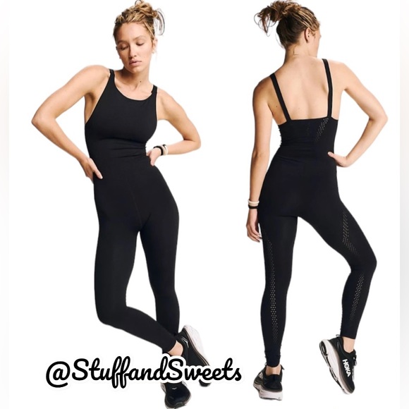 Free People Good Karma High Neck Onesie black XS/S $98